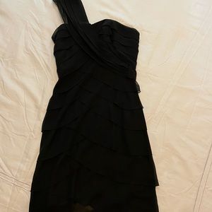 One Shoulder Black Dress